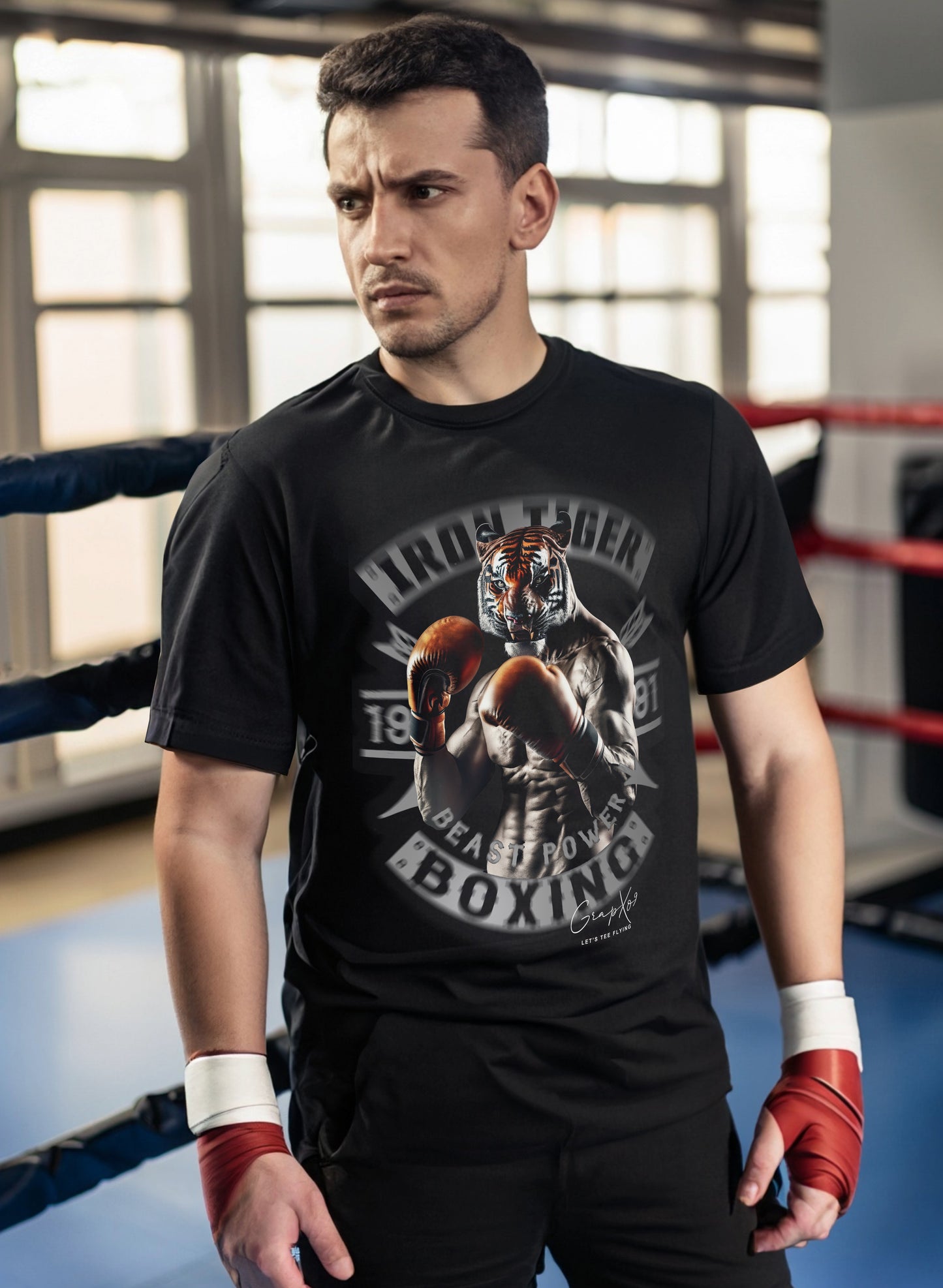 JG002404-Boxing Tiger Tee