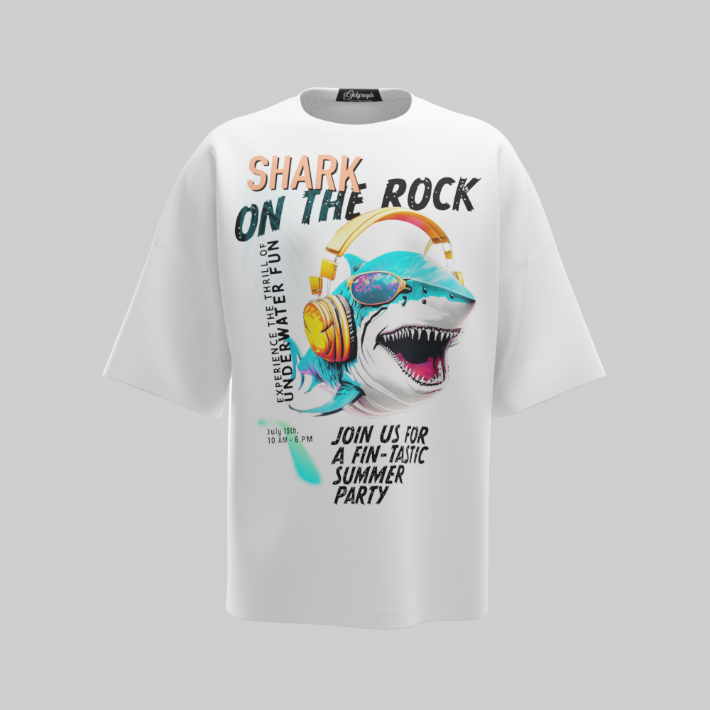 JG002405-Shark on rock Tee